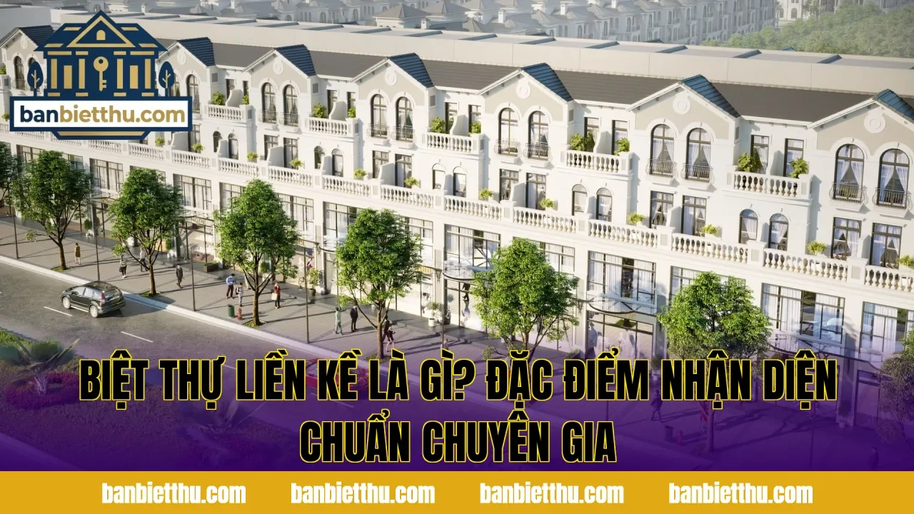 Biệt thự liền kề là gì? Đặc điểm nhận diện chuẩn chuyên gia