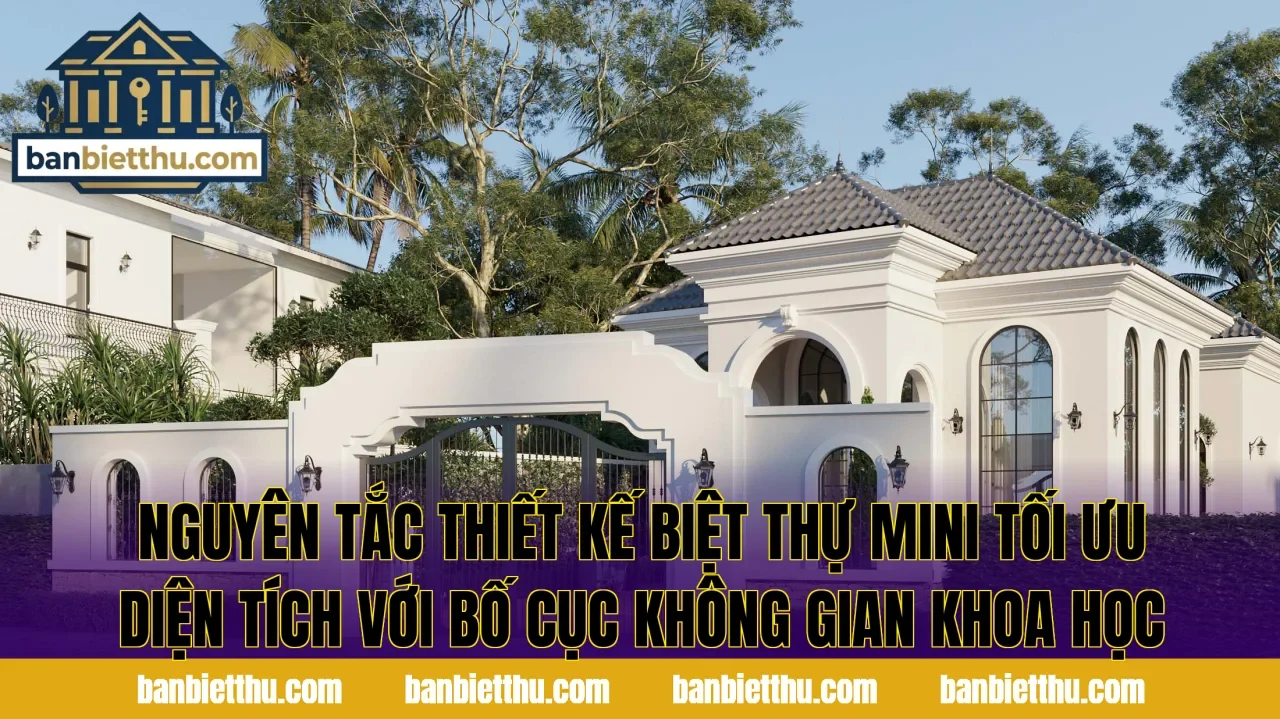 Nguyên tắc thiết kế biệt thự mini tối ưu diện tích với bố cục không gian khoa học