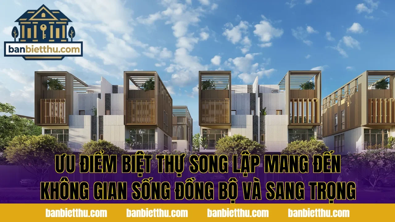 Ưu điểm biệt thự song lập mang đến không gian sống đồng bộ và sang trọng